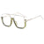 Basic Retro Simple Style Geometric Pc Square Half Frame Women's Sunglasses