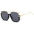 Basic Retro Simple Style Geometric Pc Square Half Frame Women's Sunglasses