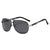 Basic Retro Solid Color Resin Toad Glasses Full Frame Men's Sunglasses