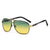 Basic Retro Solid Color Resin Toad Glasses Full Frame Men's Sunglasses