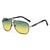 Basic Retro Solid Color Resin Toad Glasses Full Frame Men's Sunglasses