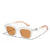 Basic Retro Square Ac Square Full Frame Women's Sunglasses