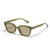 Basic Retro Square Ac Square Full Frame Women's Sunglasses