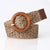 Basic Round Pu Leather Straw Women's Leather Belts