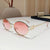 Basic Simple Style Geometric Pc Oval Frame Full Frame Women's Sunglasses