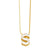 Basic Simple Style Letter Stainless Steel Copper Plating Inlay Zircon 18k Gold Plated Pendant Necklace