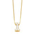 Basic Simple Style Letter Stainless Steel Copper Plating Inlay Zircon 18k Gold Plated Pendant Necklace