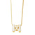 Basic Simple Style Letter Stainless Steel Copper Plating Inlay Zircon 18k Gold Plated Pendant Necklace