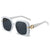 Basic Simple Style Solid Color Ac Square Full Frame Women's Sunglasses