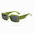 Basic Simple Style Solid Color Ac Square Full Frame Women's Sunglasses