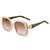 Basic Minimalist Solid Color Ac Square Full Frame Women's Sunglasses