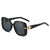 Basic Minimalist Solid Color Ac Square Full Frame Women's Sunglasses