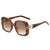 Basic Simple Style Solid Color Ac Square Full Frame Women's Sunglasses