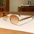 Basic Simple Style Solid Color Pc Oval Frame Full Frame Women's Sunglasses