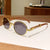 Basic Simple Style Solid Color Pc Oval Frame Full Frame Women's Sunglasses