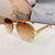 Basic Simple Style Solid Color Pc Toad Glasses Frameless Women's Sunglasses