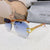 Basic Simple Style Solid Color Pc Toad Glasses Frameless Women's Sunglasses