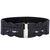 Basic Solid Color Alloy Elastic Band Women's Woven Belts