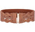 Basic Solid Color Alloy Elastic Band Women's Woven Belts