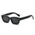 Basic Solid Color Leopard Pc Square Full Frame Women's Sunglasses