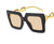 Basic Solid Color Resin Square Full Frame Women's Sunglasses