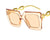 Basic Solid Color Resin Square Full Frame Women's Sunglasses