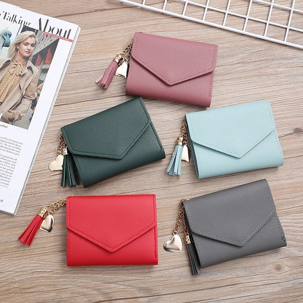 Basic Solid Color Square Buckle Coin Purse