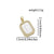 Basic Square Copper Plating Inlay Zircon 18k Gold Plated Charms