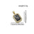 Basic Square Copper Plating Inlay Zircon 18k Gold Plated Charms