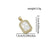 Basic Square Copper Plating Inlay Zircon 18k Gold Plated Charms