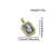 Basic Square Copper Plating Inlay Zircon 18k Gold Plated Charms