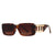 Basic Square Resin Square Patchwork Full Frame Women's Sunglasses