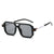 Basic Streetwear Geometric Ac Square Full Frame Men's Sunglasses