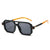 Basic Streetwear Geometric Ac Square Full Frame Men's Sunglasses