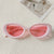 Beach Modern Style Sweet Solid Color Pc Resin Oval Frame Full Frame Women's Sunglasses