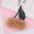 Beach Streetwear Cherry Imitate Rex Rabbit Fur Alloy Women's Keychain