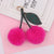 Beach Streetwear Cherry Imitate Rex Rabbit Fur Alloy Women's Keychain