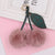 Beach Streetwear Cherry Imitate Rex Rabbit Fur Alloy Women's Keychain