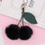 Beach Streetwear Cherry Imitate Rex Rabbit Fur Alloy Women's Keychain