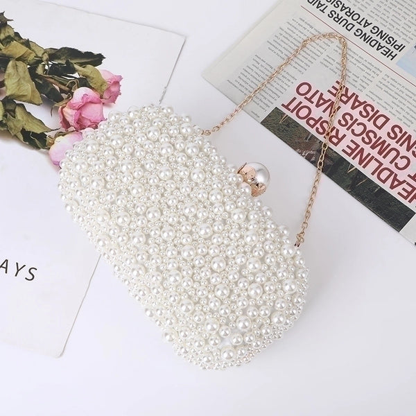 Beige Plastic Solid Color Square Evening Bags