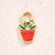 Best Seller In Europe And America DIY Ornament Accessories SUNFLOWER Drop Oil Four-Leaf Clover Small Pot Plant Pendant