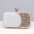 Black Gold Silver Pu Leather Color Block Rhinestone Square Evening Bags