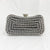 Black Gold Silver Pvc Pu Leather Stripe Rhinestone Square Evening Bags