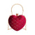 Black Red Green Pu Leather Lingge Heart-shaped Evening Bags