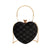 Black Red Green Pu Leather Lingge Heart-shaped Evening Bags