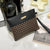 Black Red Khaki Pu Leather Color Block Square Evening Bags