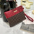 Black Red Khaki Pu Leather Color Block Square Evening Bags