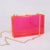 Black Transparent Pink Arylic Solid Color Square Evening Bags