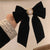 Black Velvet Rose Bow Hairpin Retro French Top Clip  Style Grab Hair Accessories