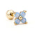 Blue Flower Bloggers Screw Piercing Ear Bone Nail Earrings